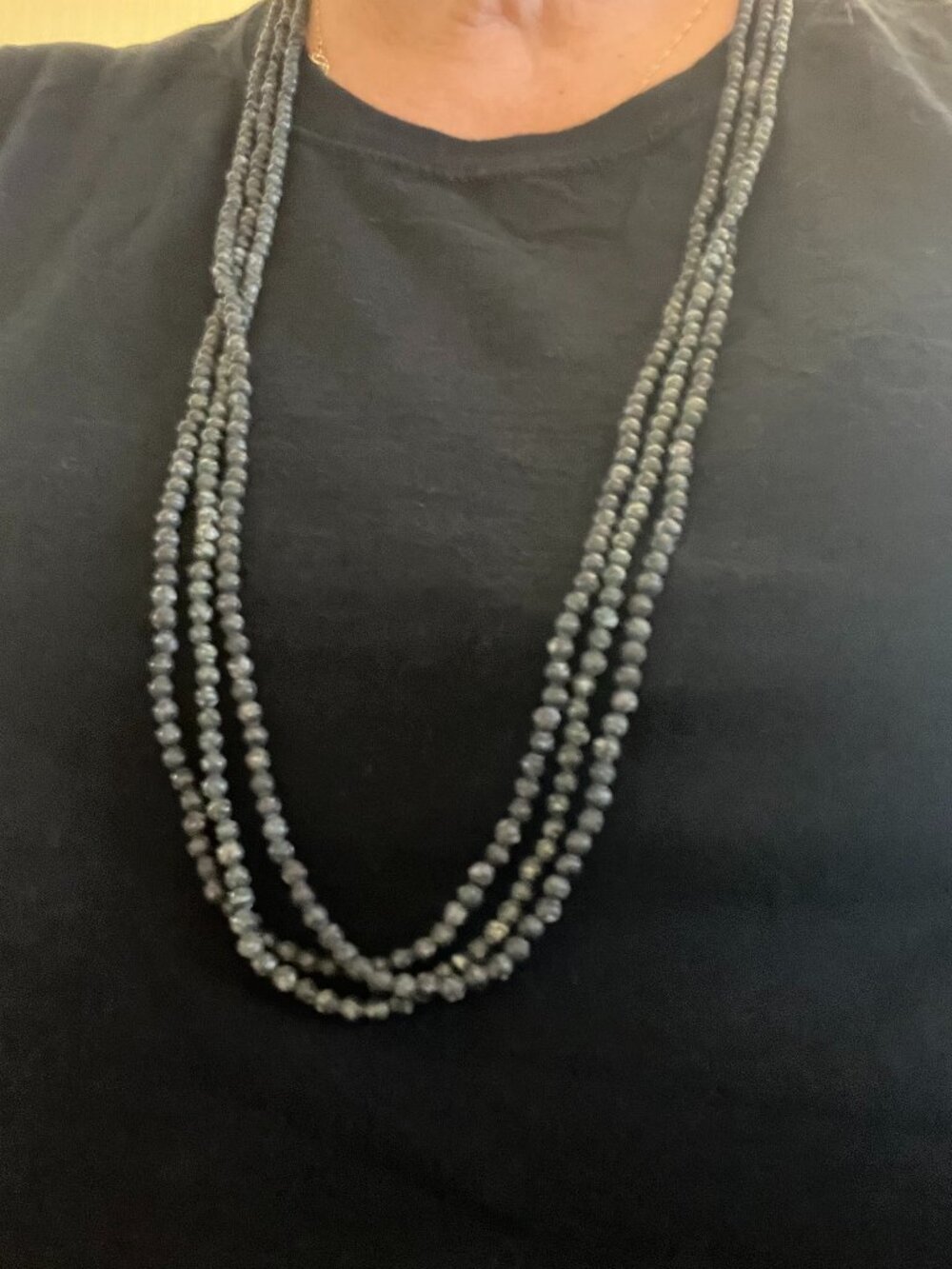 Black & Gray Bead Strands – 33" Each – Jewelry Making Supply (3 Pieces)